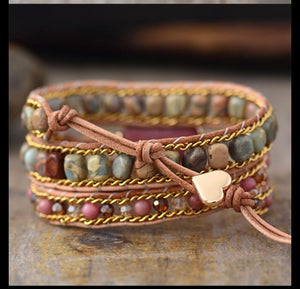 Stone Wrap Pink Bracelet