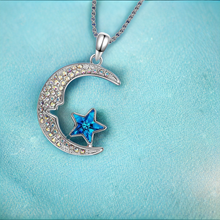 Load image into Gallery viewer, Crescent Star Necklace