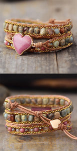 Stone Wrap Pink Bracelet