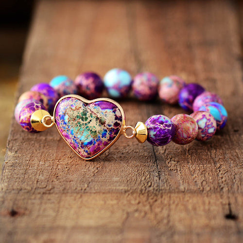 Powerful Purple Heart Stone Bracelet